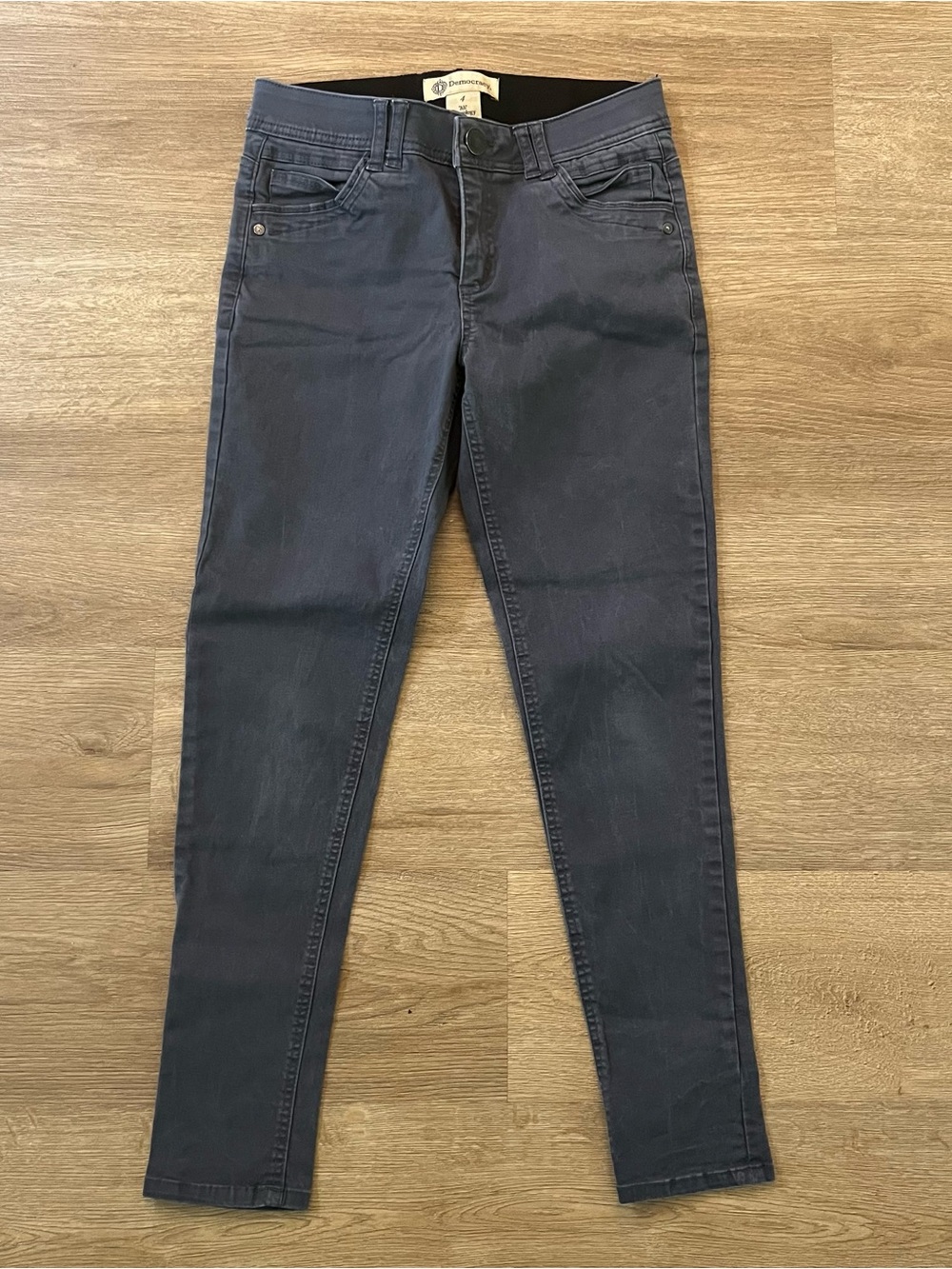 Democracy "Ab" Technology Grey Ankle Skimmer Skinny Jeans Pants Denim Size 4